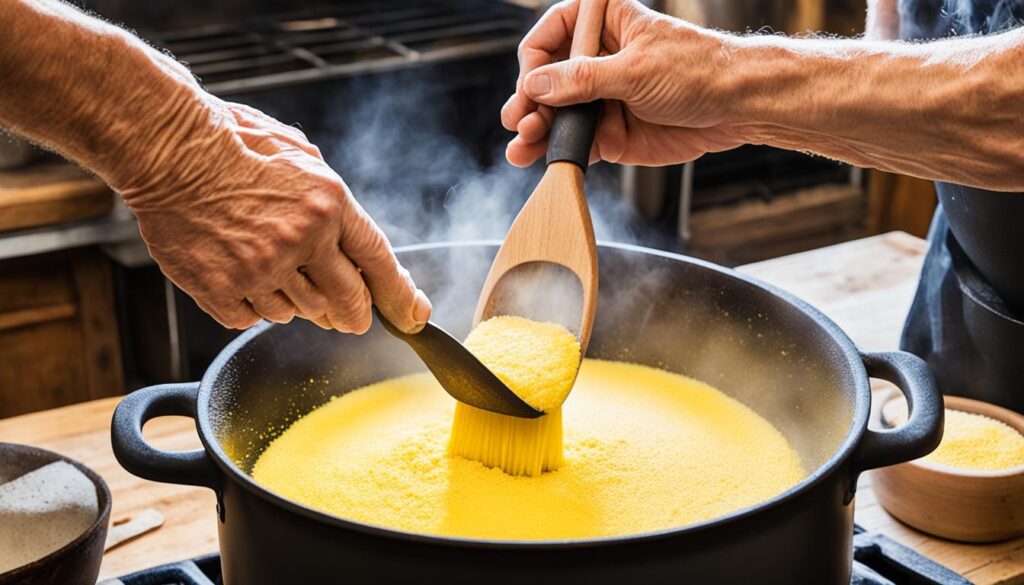 preparazione della polenta preparazione della polenta